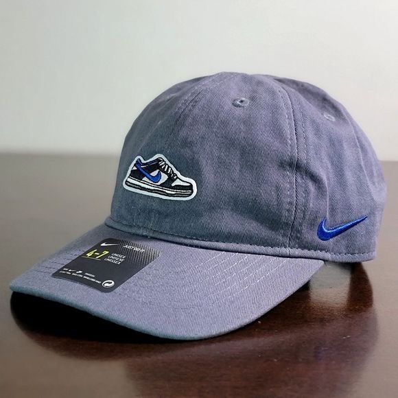 Nike Other - Nike Dunk Low Panda Staple Pigeon Dad Hat Cap Grey Black White Blue Cotton New